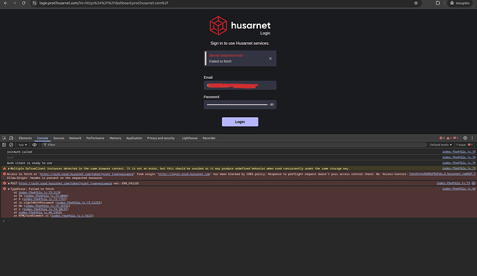login-error-husarnet